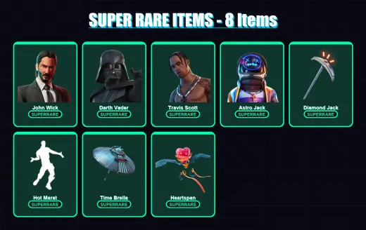 [PS4/PS5/PC] | John Wick | Darth Vader | Travis Scott | Astro Jack | Luxe | 220 skin | 285 pickaxe | 256 emote | 235 glider | Lv3772