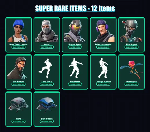 [PS4/PS5/XBOX/PC] | Blue Team Leader | Havoc | Rogue Agent | Sub Commander | Elite Agent | 42 skin | 48 pickaxe | 55 emote | 55 glider | Lv829