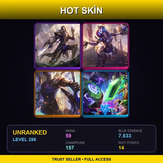 VN | Victorious Lucian | Victorious Orianna | Victorious Aatrox | Battle Academia Katarina | 59 Skin | 157 Champ | Lv286 — Huntress Sivir