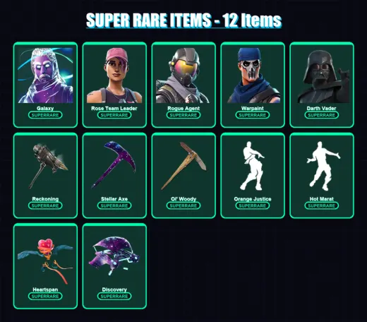 [PC/PSN] | Galaxy | Rose Team Leader | Rogue Agent | Warpaint | Darth Vader | 130 skin | 147 pickaxe | 109 emote | 125 glider | Lv1899 — Game account