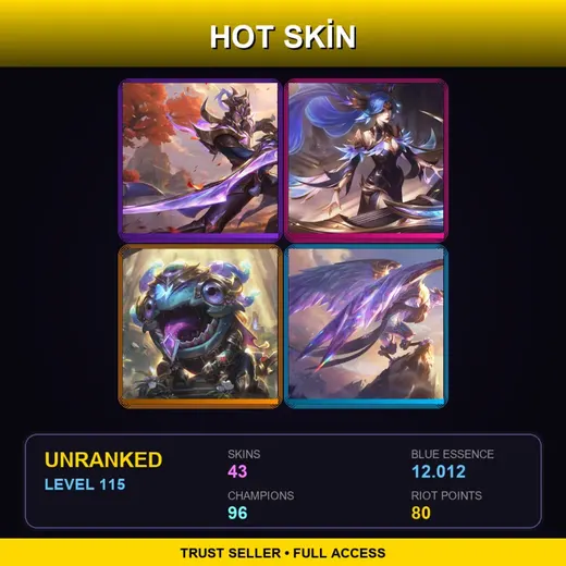 LAS | Victorious Master Yi | Victorious Sona | Victorious Kog'Maw | Victorious Anivia | 43 Skin | 96 Champ | Lv115 — Heavenscale Master Yi