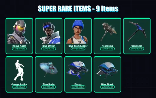 [PS4/PS5/XBOX/PC] | Rogue Agent | Blue Striker | Blue Team Leader | Predator | Carbide | 29 skin | 42 pickaxe | 46 emote | 45 glider | Lv733