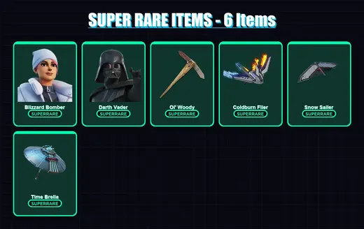 [PS4/PS5/PC] | Blizzard Bomber | Darth Vader | The Imagined | Twyn | Omegarok | 142 skin | 153 pickaxe | 107 emote | 127 glider | Lv2019