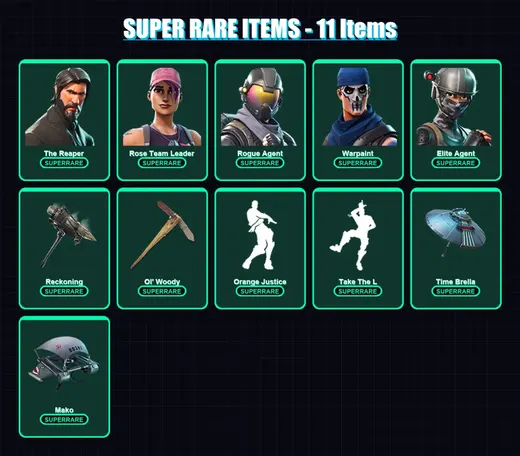 [PS4/PS5/XBOX/PC] | The Reaper | Rose Team Leader | Rogue Agent | Warpaint | Elite Agent | 67 skin | 76 pickaxe | 74 emote | 84 glider | Lv1096 — Game account