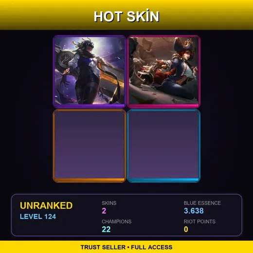 ME | Prestige True Damage Senna | Waterloo Miss Fortune | 2 Skin | 22 Champ | Lv124 — Waterloo Miss Fortune