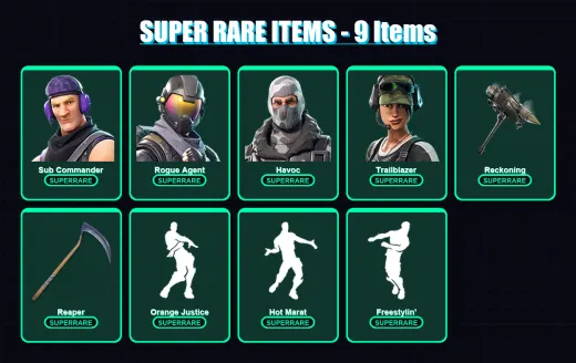 [PC/PSN] | Sub Commander | Rogue Agent | Havoc | Trailblazer | Lynx | 29 skin | 25 pickaxe | 30 emote | 31 glider | Lv372