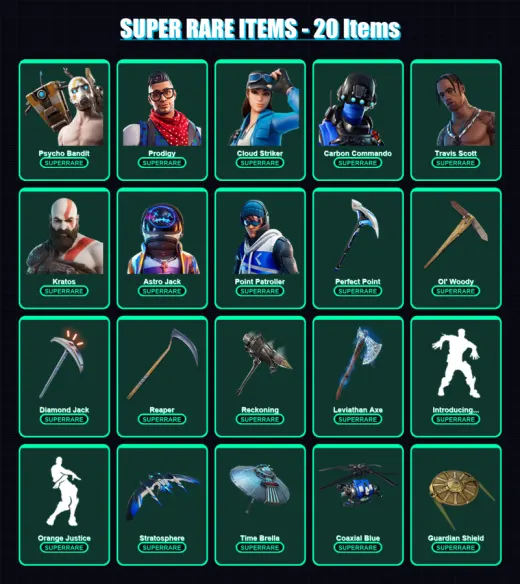 [PS4/PS5/XBOX/PC] | Psycho Bandit | Prodigy | Cloud Striker | 305 skin | Lv5483