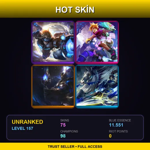 SG | Pulsefire Ezreal | Arcade Ezreal | Cosmic Defender Xin Zhao | Warring Kingdoms Xin Zhao | 75 Skin | 98 Champ | Lv157