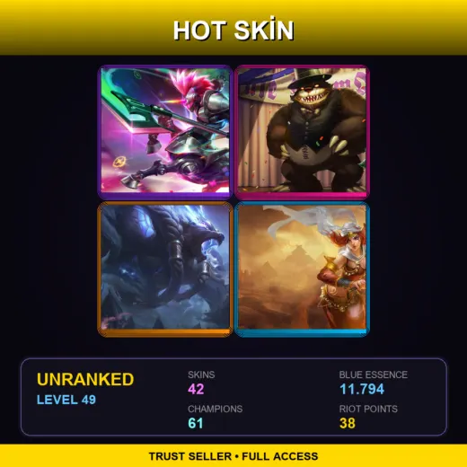 EUW | Arcade Hecarim | Prom Queen Annie | Thunder Lord Volibear | Sandstorm Katarina | 42 Skin | 61 Champ | Lv49 — Tango Twisted Fate