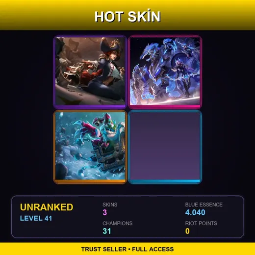LAS | Waterloo Miss Fortune | DRX Ashe | Bad Santa Veigar | 3 Skin | 31 Champ | Lv41