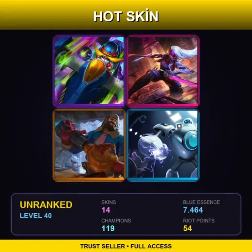 SG | Arcade Corki | PROJECT: Katarina | Snow Day Graves | iBlitzcrank | 14 Skin | 119 Champ | Lv40