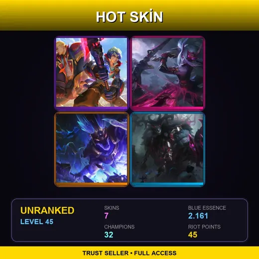 SG | Battle Academia Wukong | Blood Moon Katarina | Worldbreaker Nasus | The Thousand-Pierced Bear | 7 Skin | 32 Champ | Lv45 — Archduke Nasus