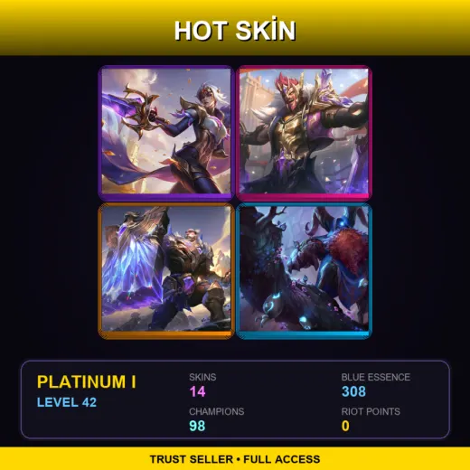 BR | Victorious Fiora | Victorious Draven | Victorious Braum | Elderwood Bard | 14 Skin | 98 Champ | Platinum I | Lv42