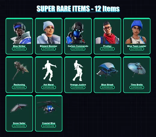[PS4/PS5/XBOX/PC] | Blue Striker | Blizzard Bomber | Carbon Commando | 96 skin | Lv1361 — Game account