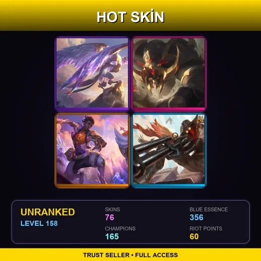 LAS | Victorious Anivia | Conqueror Alistar | Star Guardian Ekko | High Noon Jhin | 76 Skin | 165 Champ | Lv158 — Star Guardian Ekko