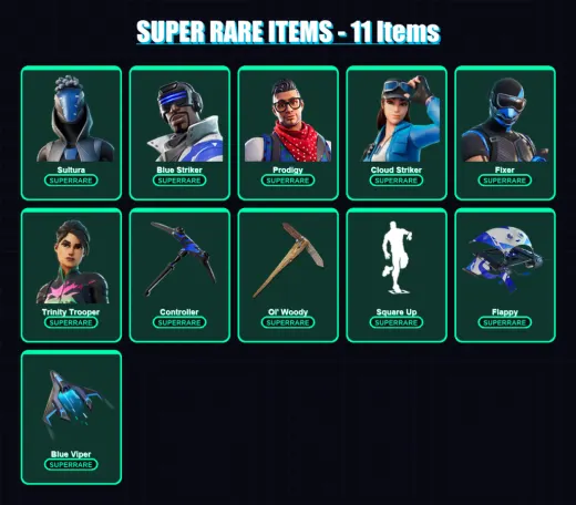 [PS4/PS5/XBOX/PC] | Sultura | Blue Striker | Prodigy | Cloud Striker | Fixer | 84 skin | 66 pickaxe | 60 emote | 36 glider | Lv481