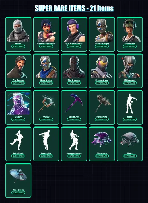 [PC/XBOX/PSN] | Havoc | Sparkle Specialist | Sub Commander | Royale Knight | Trailblazer | 33 skin | 27 pickaxe | 32 emote | 39 glider | Lv740 — Game account
