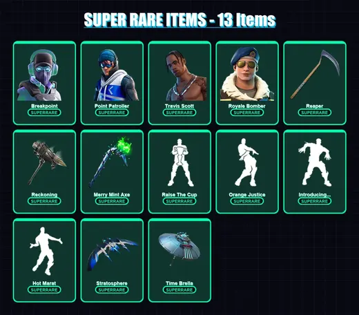 [PS4/PS5/XBOX/PC] | Breakpoint | Point Patroller | Travis Scott | Royale Bomber | A.I.M. | 129 skin | 202 pickaxe | 163 emote | 178 glider | Lv3425
