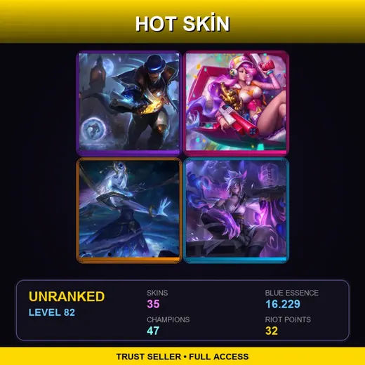 LAS | Pulsefire Twisted Fate | Spirit Blossom Riven | PROJECT: Warwick | Arcade Miss Fortune | 35 Skin | 47 Champ | Lv82