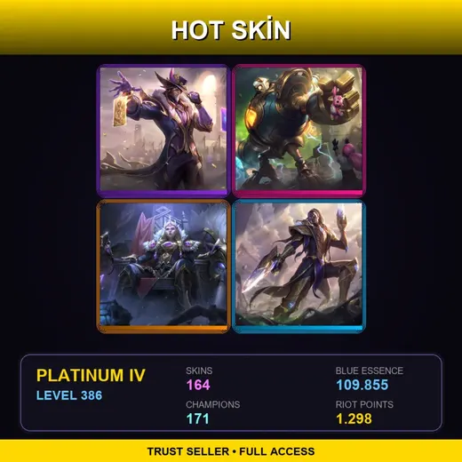 LAS | Victorious Twisted Fate | Victorious Blitzcrank | Victorious Sejuani | Victorious Lucian | 164 Skin | 171 Champ | Platinum IV | Lv386 — LoL account