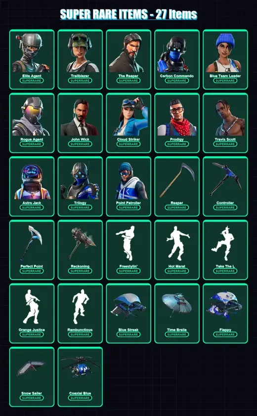 [PS4/PS5/XBOX/PC] | Elite Agent | Trailblazer | The Reaper | 217 skin | Lv2212