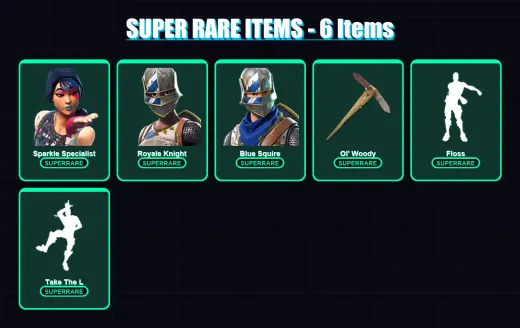 [PC/XBOX/PSN] | Sparkle Specialist | Royale Knight | Blue Squire | Hybrid | Dark Voyager | 92 skin | 128 pickaxe | 74 emote | 78 glider | Lv1119