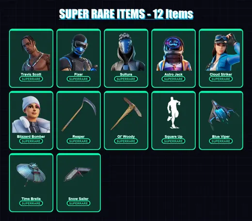[PS4/PS5/XBOX/PC] | Travis Scott | Fixer | Sultura | Astro Jack | Cloud Striker | 119 skin | 144 pickaxe | 102 emote | 118 glider | Lv1455
