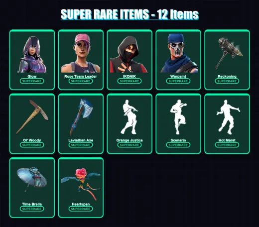 [PC/PSN] | Glow | Rose Team Leader | IKONIK | Warpaint | Vendetta | 183 skin | 188 pickaxe | 197 emote | 166 glider | Lv2160