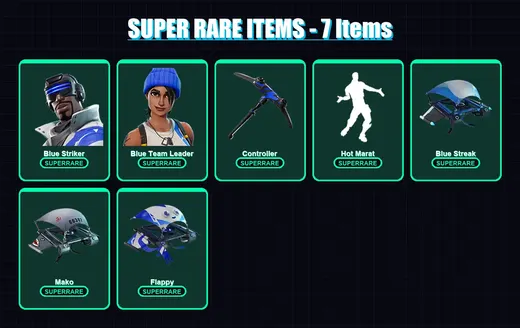 [PS4/PS5/XBOX/PC] | Blue Striker | Blue Team Leader | Drift | Redline | Huntress | 5 skin | 14 pickaxe | 22 emote | 24 glider | Lv468
