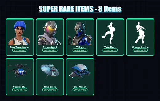 [PS4/PS5/XBOX/PC] | Blue Team Leader | Rogue Agent | Trilogy | Son Goku | Drift | 54 skin | 65 pickaxe | 62 emote | 65 glider | Lv997