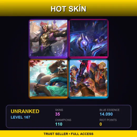 LAN | Victorious Draven | Cosmic Sting Skarner | Spirit Blossom Springs Volibear | Battle Academia Garen | 35 Skin | 110 Champ | Lv167