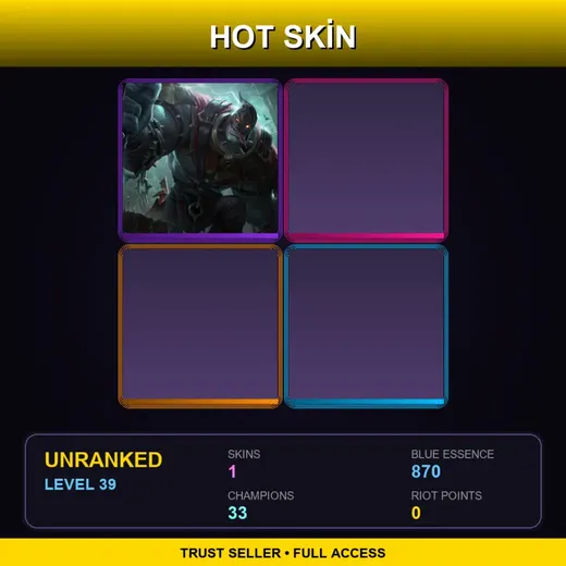 LAS | Executioner Mundo | 1 Skin | 33 Champ | Lv39 — LoL account