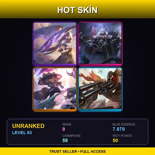 NA | Victorious Anivia | Victorious Sejuani | Spirit Blossom Teemo | High Noon Jhin | 9 Skin | 59 Champ | Lv93 — Spirit Blossom Teemo