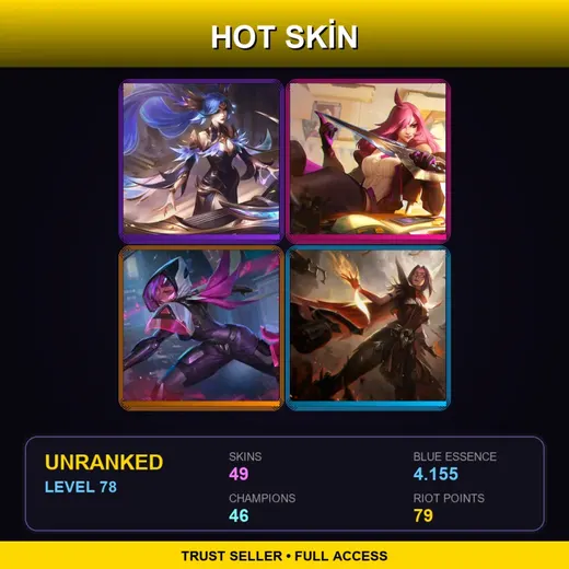 ME | Victorious Sona | Battle Academia Katarina | PROJECT: Irelia | High Noon Irelia | 49 Skin | 46 Champ | Lv78 — Broken Covenant Vladimir