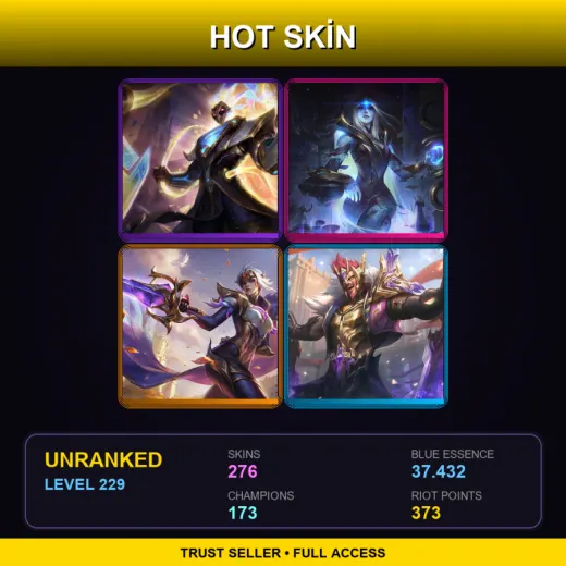 TR | Prestige Pulsefire Thresh | Cosmic Queen Ashe | Victorious Fiora | Victorious Draven | 276 Skin | 173 Champ | Lv229