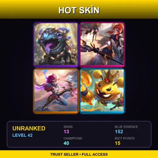 EUNE | Victorious Kog'Maw | Battle Academia Lux | Dragonmancer Fiora | King Beegar | 13 Skin | 40 Champ | Lv42