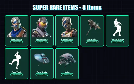 [PC/PSN] | Blue Squire | Rogue Agent | Royale Knight | A.I.M. | Calamity | 90 skin | 83 pickaxe | 57 emote | 73 glider | Lv1054 — Game account