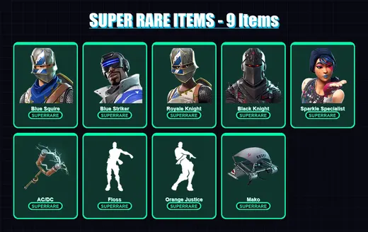 [PC/XBOX/PSN] | Blue Squire | Blue Striker | Royale Knight | Black Knight | Sparkle Specialist | 16 skin | 36 pickaxe | 26 emote | 29 glider | Lv616