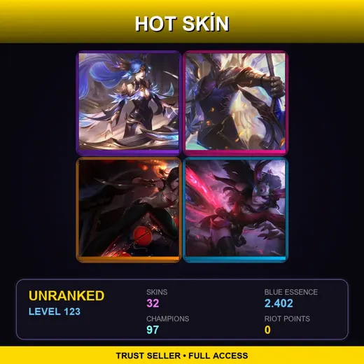 SG | Victorious Sona | Victorious Aatrox | Blood Moon Sivir | Blood Moon Talon | 32 Skin | 97 Champ | Lv123