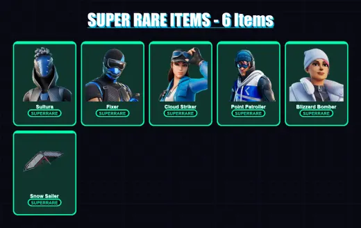 [PS4/PS5/PC] | Sultura | Fixer | Cloud Striker | Point Patroller | Blizzard Bomber | 40 skin | 45 pickaxe | 51 emote | 39 glider | Lv560