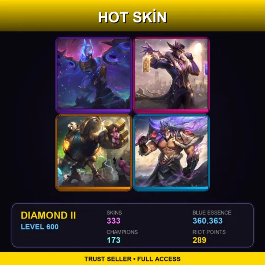 VN | Cosmic Flight Anivia | Victorious Twisted Fate | Victorious Blitzcrank | Victorious Tryndamere | 333 Skin | 173 Champ | Diamond II | Lv600