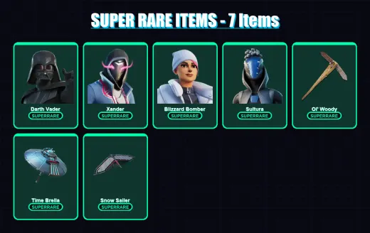 [PC/XBOX] | Darth Vader | Xander | Blizzard Bomber | Sultura | Renzo the Destroyer | 95 skin | 117 pickaxe | 88 emote | 96 glider | Lv1786