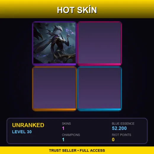 NA | Coven Ashe | 1 Skin | 1 Champ | Lv30