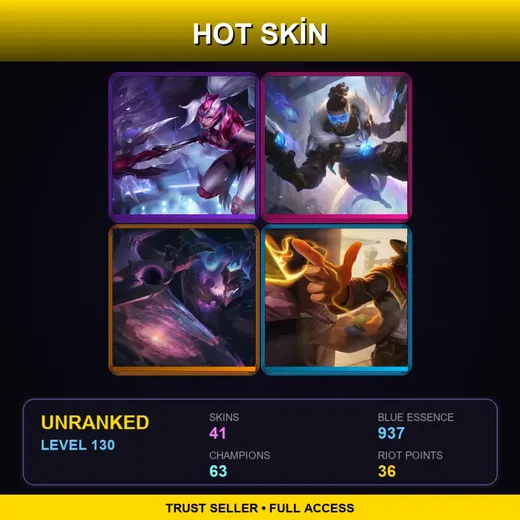 EUNE | Challenger Nidalee | High Noon Twisted Fate | Battle Academia Jayce | Dark Star Shaco | 41 Skin | 63 Champ | Lv130