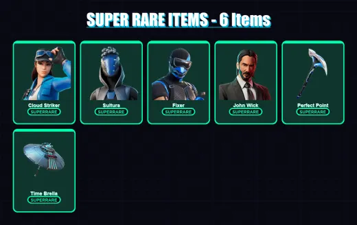 [PS4/PS5/PC] | Cloud Striker | Sultura | Fixer | John Wick | Ronin | 253 skin | 290 pickaxe | 220 emote | 181 glider | Lv2453