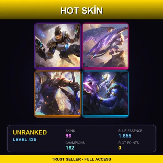 LAS | Prestige Pulsefire Lucian | Victorious Anivia | Victorious Aatrox | Cosmic Devourer Vladimir | 96 Skin | 162 Champ | Lv425
