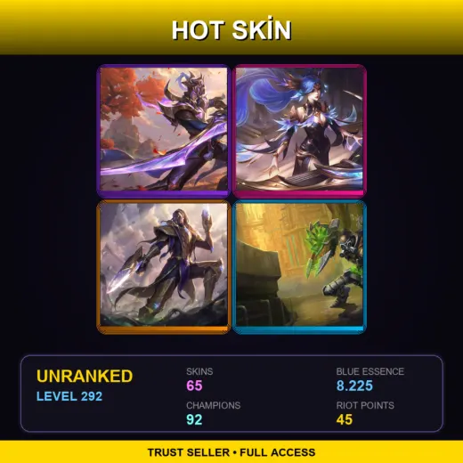 LAS | Victorious Master Yi | Victorious Sona | Victorious Lucian | Hextech Singed | 65 Skin | 92 Champ | Lv292