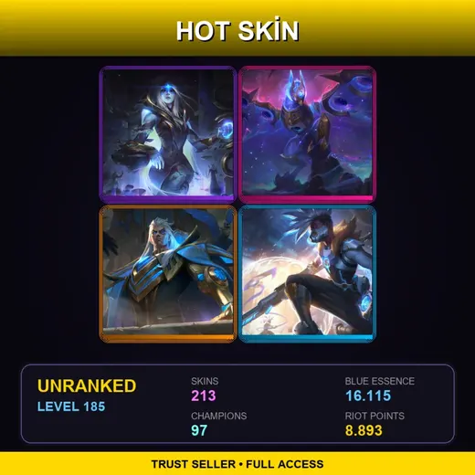 NA | Cosmic Queen Ashe | Cosmic Flight Anivia | Hextech Swain | Pulsefire Ekko | 213 Skin | 97 Champ | Lv185