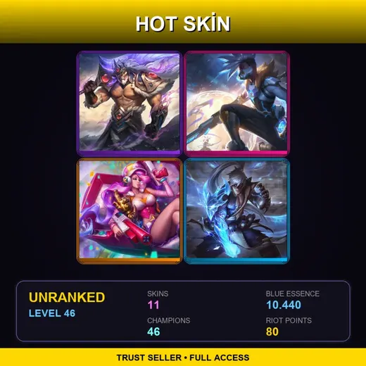 EUNE | Victorious Tryndamere | Spirit Blossom Yorick | Pulsefire Ekko | Arcade Miss Fortune | 11 Skin | 46 Champ | Lv46