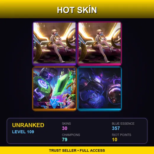 LAS | Prestige K/DA Evelynn (2022) | Prestige K/DA Evelynn | Arcade Riven | Dark Star Orianna | 30 Skin | 79 Champ | Lv109